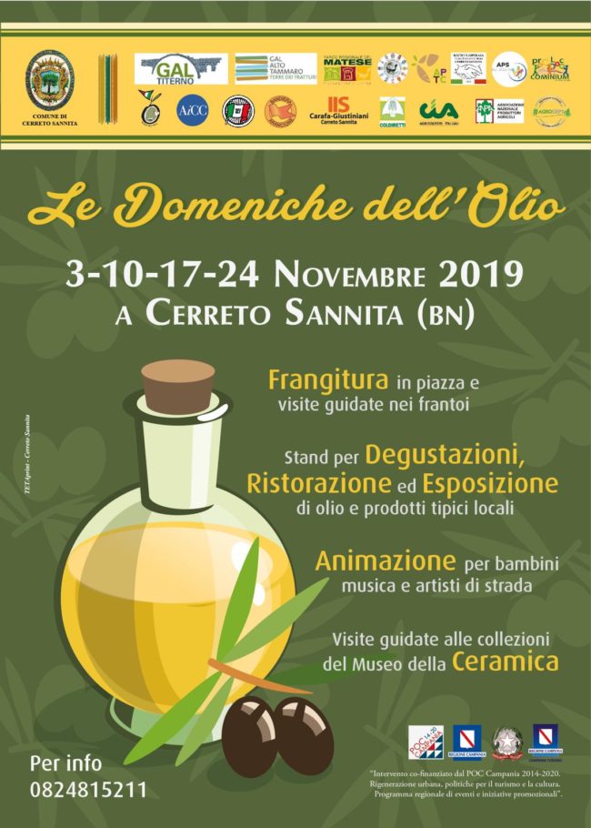 Locandina Le Domeniche dell’Olio 2019